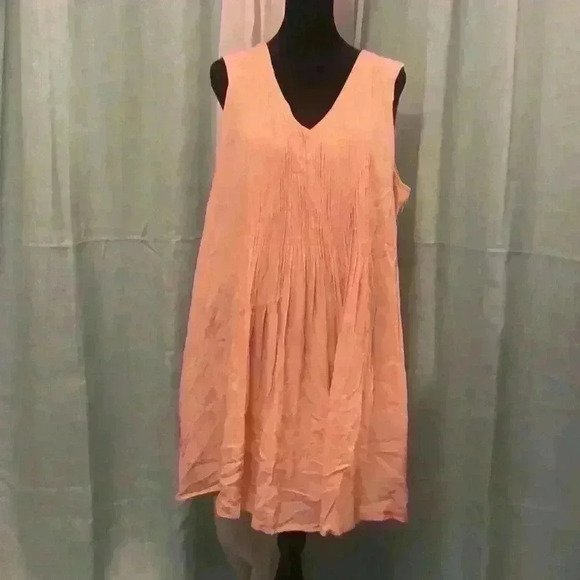 Women’s Old Navy Peach Sleeveless VNeck Dress, L - Picture 1 of 10